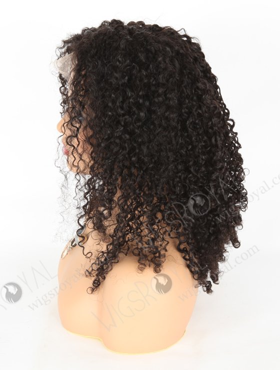 In Stock Indian Remy Hair 18" Tight Pissy Natural Color 5"×5" HD Lace Closure Wig CW-01012-3436