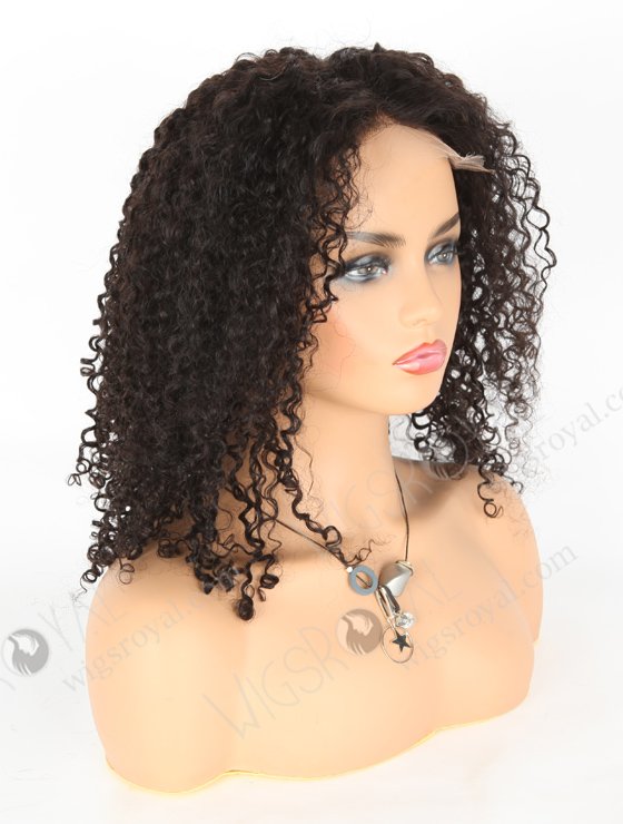 In Stock Indian Remy Hair 18" Tight Pissy Natural Color 5"×5" HD Lace Closure Wig CW-01012-3440