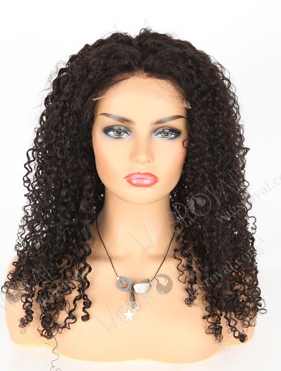 In Stock Indian Remy Hair 22" Tight Pissy Natural Color 5"×5" HD Lace Closure Wig CW-01014-3502