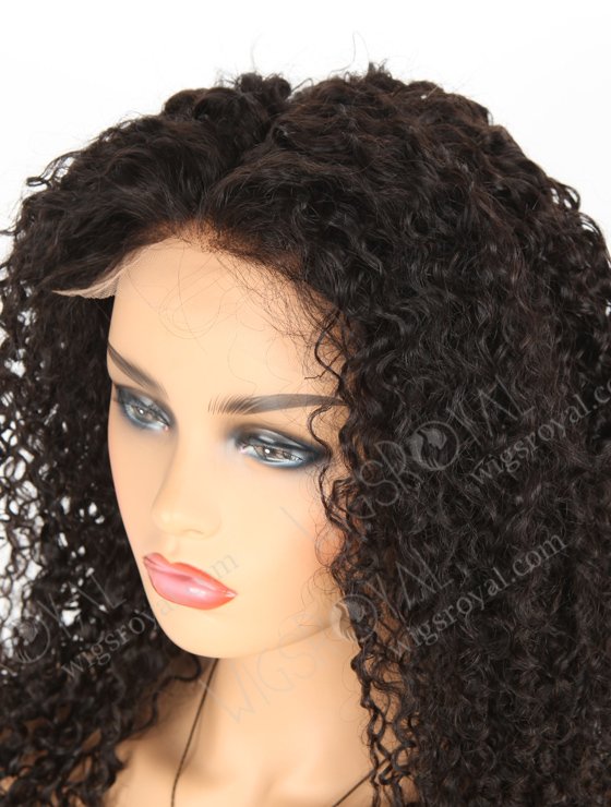 In Stock Indian Remy Hair 22" Tight Pissy Natural Color 5"×5" HD Lace Closure Wig CW-01014-3503