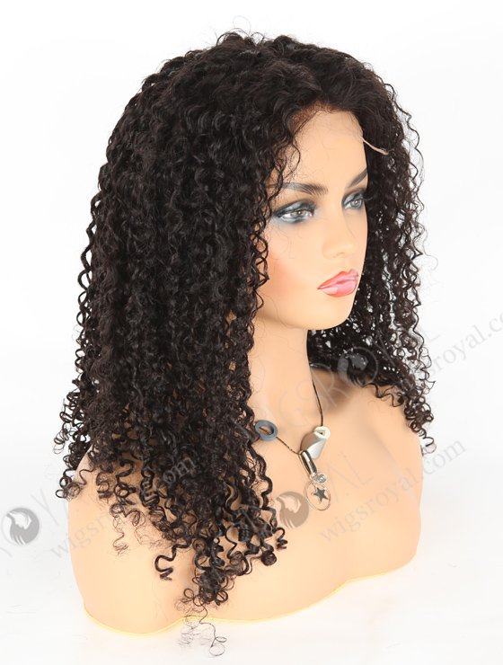 In Stock Indian Remy Hair 22" Tight Pissy Natural Color 5"×5" HD Lace Closure Wig CW-01014-3505