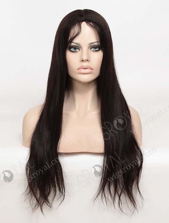 In Stock Chinese Virgin Hair 22" Natural Straight Natural Color Silk Top Glueless Wig GL-07019-3183