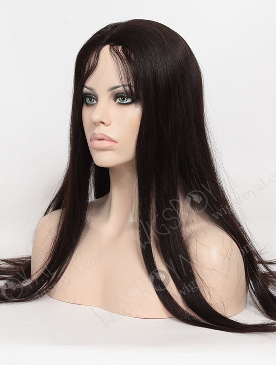 In Stock Chinese Virgin Hair 22" Natural Straight Natural Color Silk Top Glueless Wig GL-07019-3185