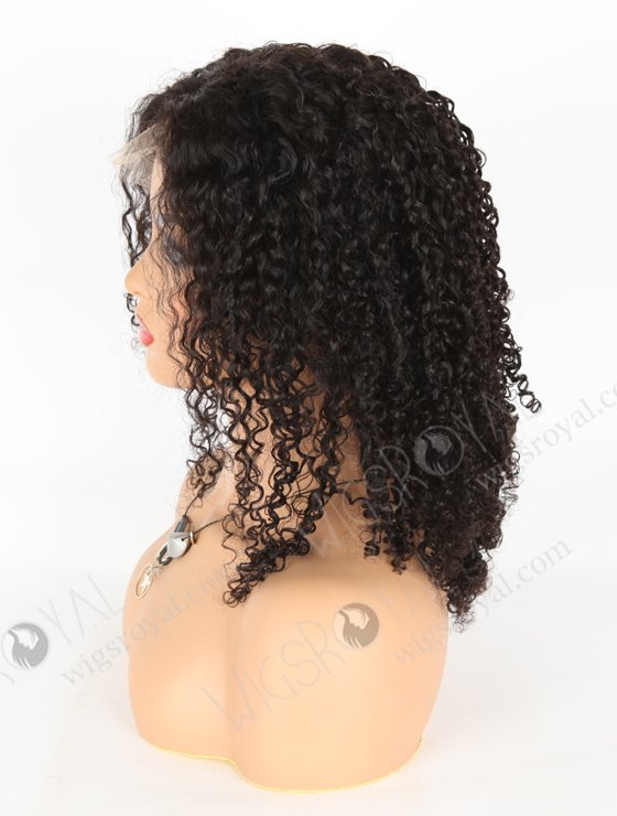 In Stock Indian Remy Hair 16" Tight Pissy Natural Color 5"×5" HD Lace Closure Wig CW-01011-3411