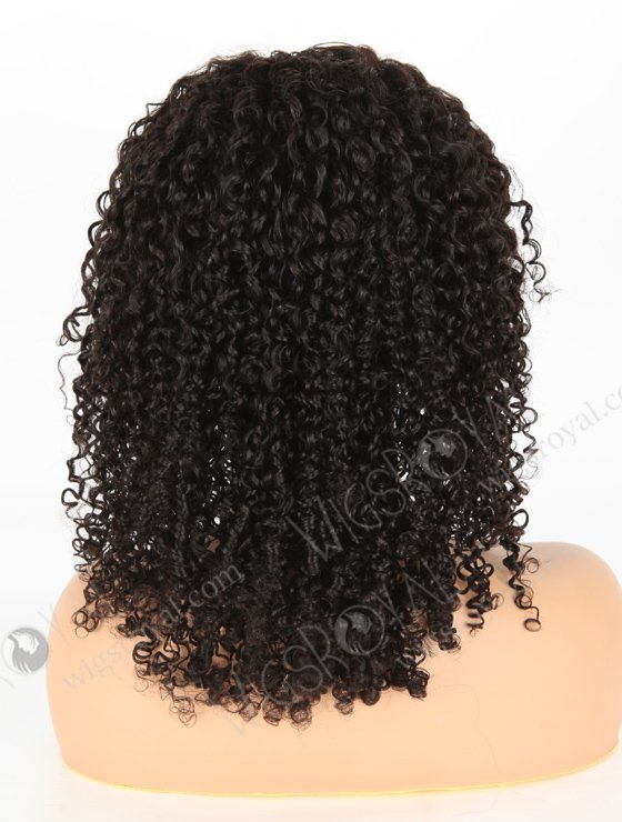 In Stock Indian Remy Hair 16" Tight Pissy Natural Color 5"×5" HD Lace Closure Wig CW-01011-3412
