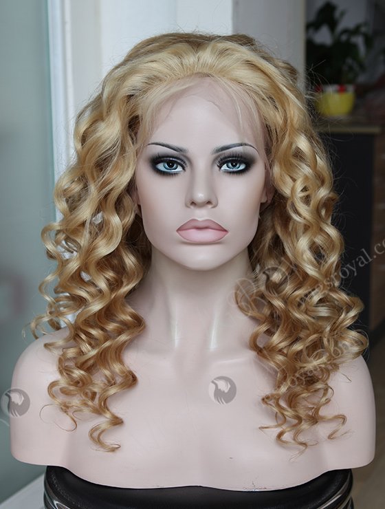 Virgin European Hair Blonde Curly Wig WR-LW-083-3510
