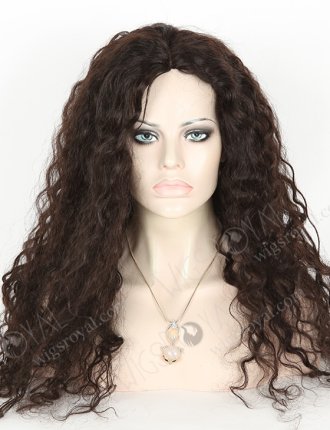In Stock Indian Remy Hair 22" Loose Curl 2# Color Full Lace Glueless Wig GL-01033