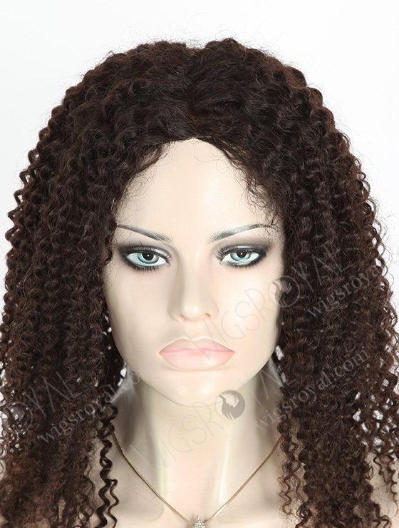 In Stock Indian Virgin Hair 18" Kinky Curl Natural Color Full Lace Glueless Wig GL-02006-3246