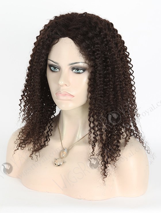 In Stock Indian Virgin Hair 18" Kinky Curl Natural Color Full Lace Glueless Wig GL-02006-3249