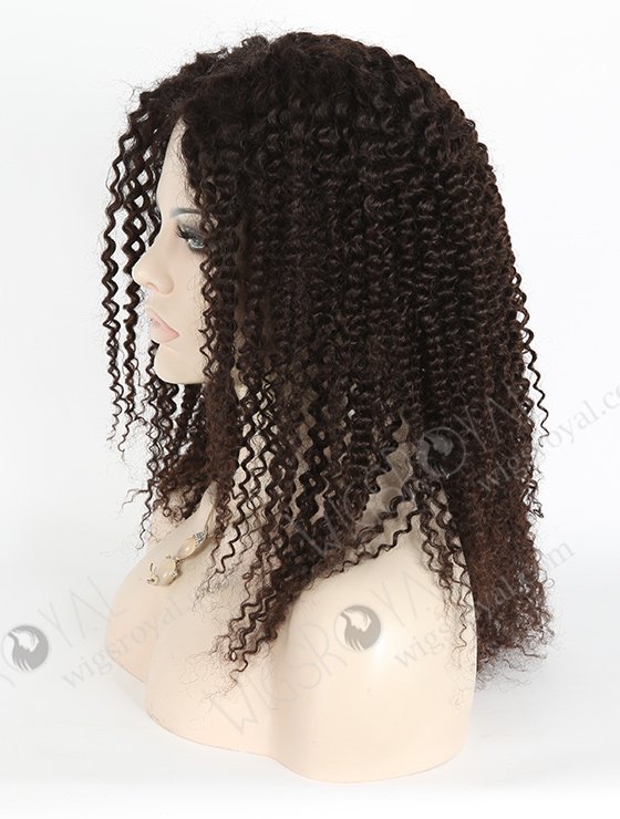 In Stock Indian Virgin Hair 18" Kinky Curl Natural Color Full Lace Glueless Wig GL-02006-3247