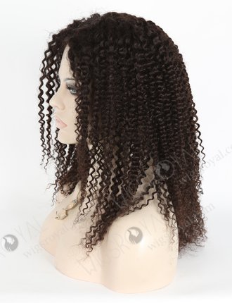 In Stock Indian Virgin Hair 18" Kinky Curl Natural Color Full Lace Glueless Wig GL-02006