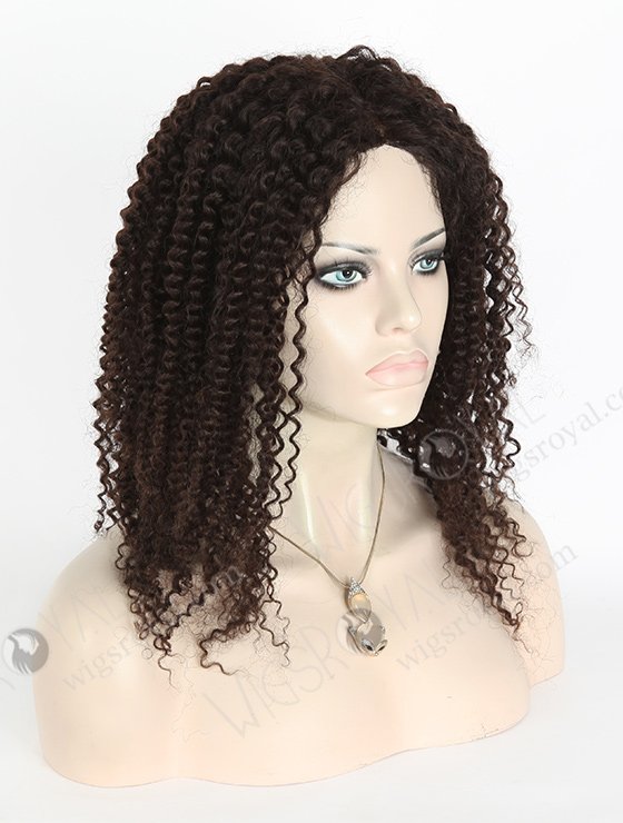 In Stock Indian Virgin Hair 18" Kinky Curl Natural Color Full Lace Glueless Wig GL-02006-3248
