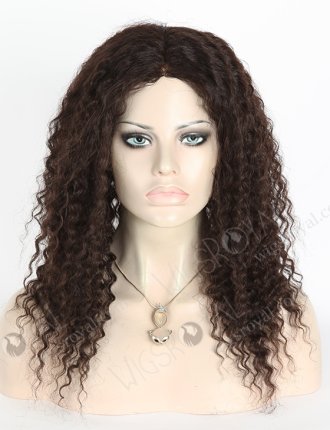 In Stock Indian Virgin Hair 18" Deep Wave Natural Color Full Lace Glueless Wig GL-02007