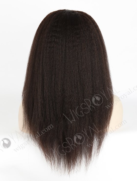 In Stock Indian Virgin Hair 16" Kinky Straight Natural Color Full Lace Glueless Wig GL-02005-3242
