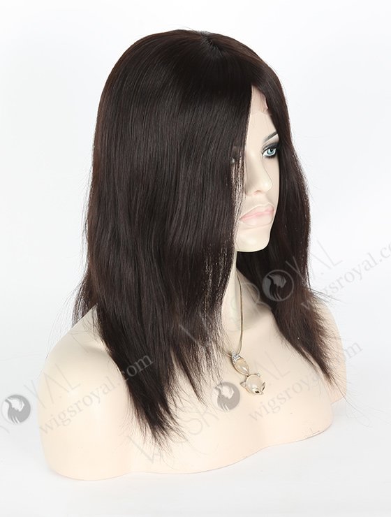 In Stock Indian Remy Hair 12" Straight 1b# Color Silk Top Glueless Wig GL-01037-3312