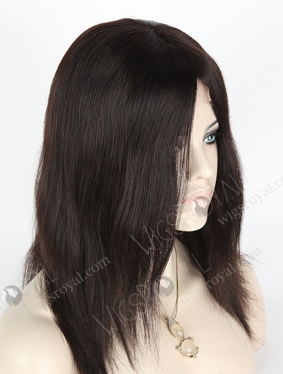 In Stock Indian Remy Hair 12" Straight 1b# Color Silk Top Glueless Wig GL-01037-3316