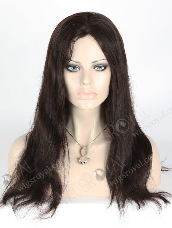In Stock Indian Remy Hair 18" Natural Straight Natural Color Full Lace Glueless Wig GL-01003-3302