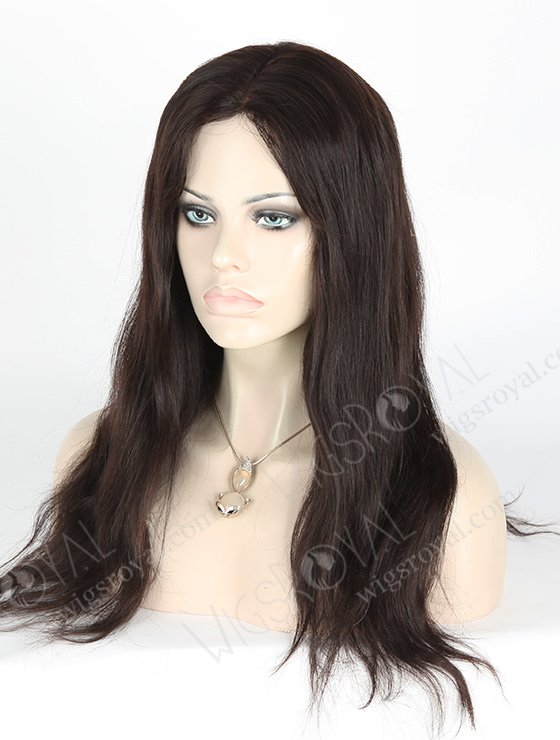 In Stock Indian Remy Hair 18" Natural Straight Natural Color Full Lace Glueless Wig GL-01003-3303