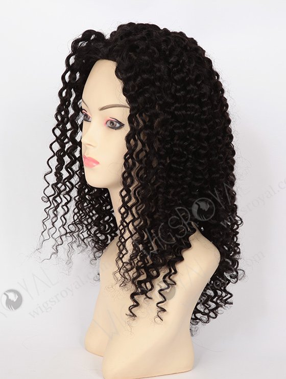 In Stock Indian Remy Hair 18" Tight Curl 1b# Color Silk Top Glueless Wig GL-01030-3385