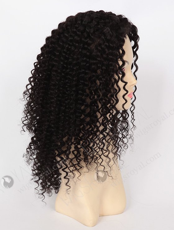 In Stock Indian Remy Hair 18" Tight Curl 1b# Color Silk Top Glueless Wig GL-01030-3383