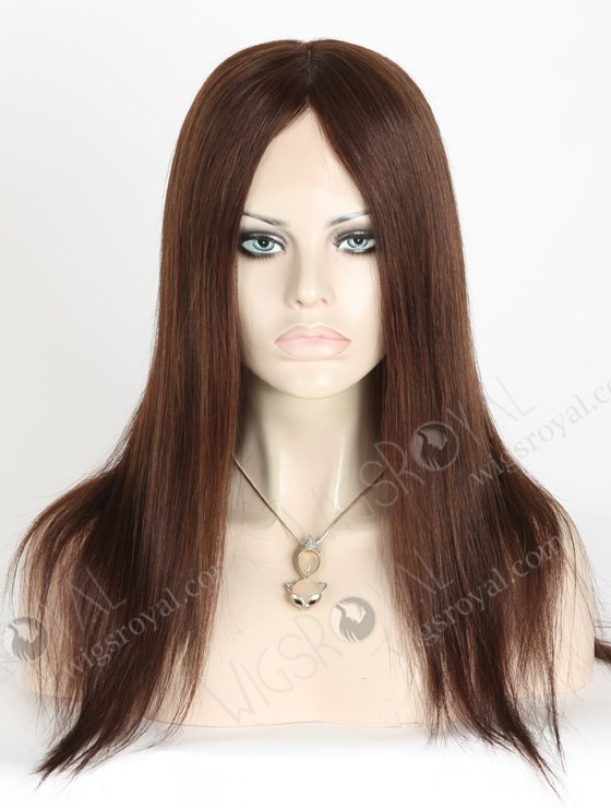 Good Wigs Online 16 Inch Colored Straight Human Hair Realistic Wigs For Women | In Stock European Virgin Hair 16" Straight 2a# Color Lace Front Silk Top Glueless Wig GLL-08006-3442