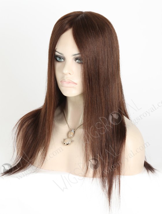 Good Wigs Online 16 Inch Colored Straight Human Hair Realistic Wigs For Women | In Stock European Virgin Hair 16" Straight 2a# Color Lace Front Silk Top Glueless Wig GLL-08006-3444