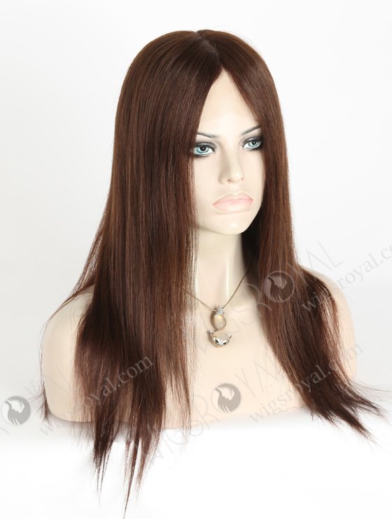 Good Wigs Online 16 Inch Colored Straight Human Hair Realistic Wigs For Women | In Stock European Virgin Hair 16" Straight 2a# Color Lace Front Silk Top Glueless Wig GLL-08006-3446