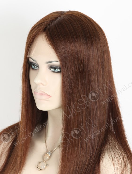 High Quality Wigs Online 16 Inch Real Human Hair Color #3 Lace Front Silk Top Glueless Wigs GLL-08004-3421