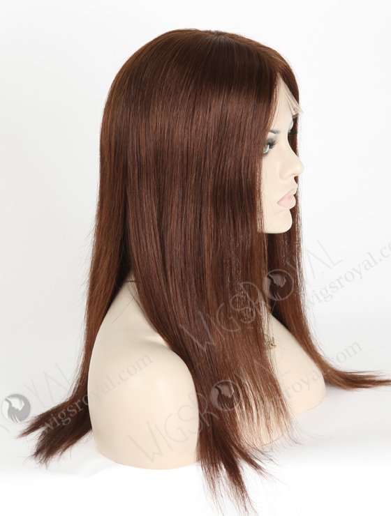 High Quality Wigs Online 16 Inch Real Human Hair Color #3 Lace Front Silk Top Glueless Wigs GLL-08004-3419