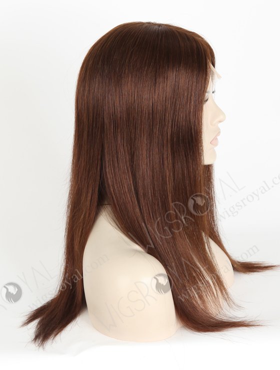 High Quality Wigs Online 16 Inch Real Human Hair Color #3 Lace Front Silk Top Glueless Wigs GLL-08004-3417