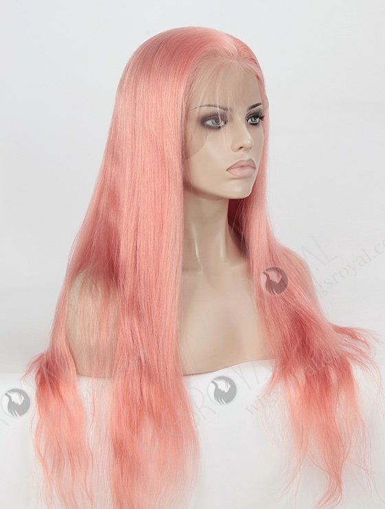 Silky Straight Long Pink Color Peruvian Virgin Hair Wigs WR-LW-100-4099
