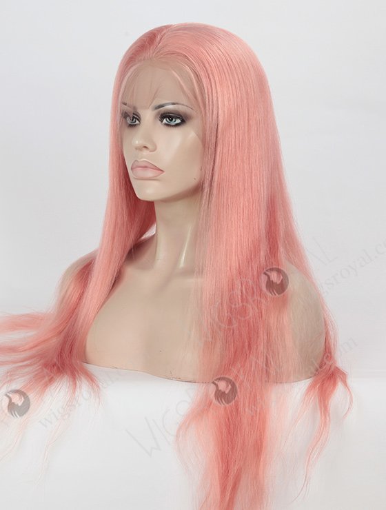 Silky Straight Long Pink Color Peruvian Virgin Hair Wigs WR-LW-100-4101