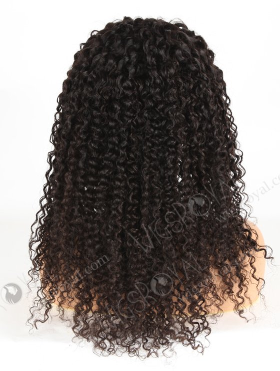 In Stock Brazilian Virgin Hair 20" Tight Curly Natural Color Lace Closure Wig CW-04002-3776
