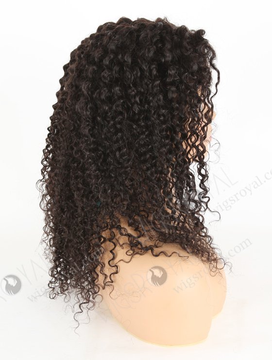 In Stock Brazilian Virgin Hair 18" Tight Curly Natural Color Lace Closure Wig CW-04001-3763