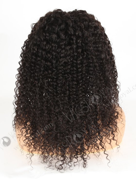 In Stock Brazilian Virgin Hair 18" Tight Curly Natural Color Lace Closure Wig CW-04001-3765