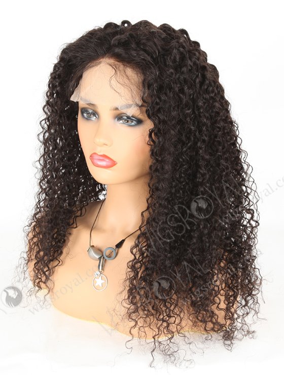 In Stock Brazilian Virgin Hair 22" Tight Curly Natural Color Lace Closure Wig CW-04003-3847