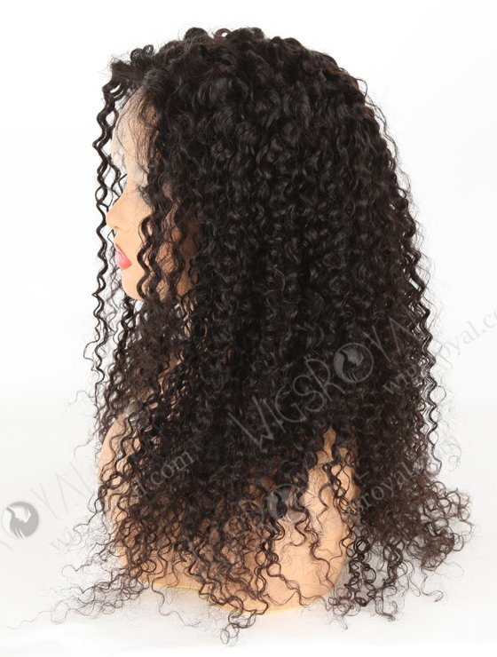 In Stock Brazilian Virgin Hair 22" Tight Curly Natural Color Lace Closure Wig CW-04003-3849
