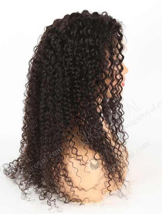 In Stock Brazilian Virgin Hair 22" Tight Curly Natural Color Lace Closure Wig CW-04003-3851