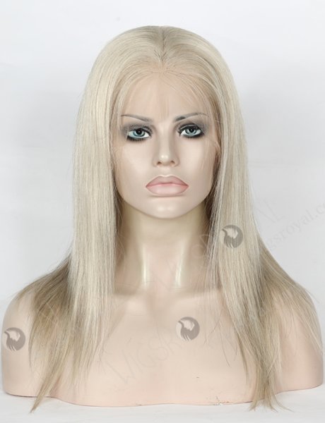 Hot Selling Silky Straight 14'' Grey/1B# Color Peruvian Virgin Hair Full Lace Wigs WR-LW-111