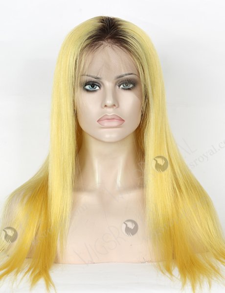 Silky Straight Ombre Color Peruvian Virgin Hair Full Lace Wigs WR-LW-108