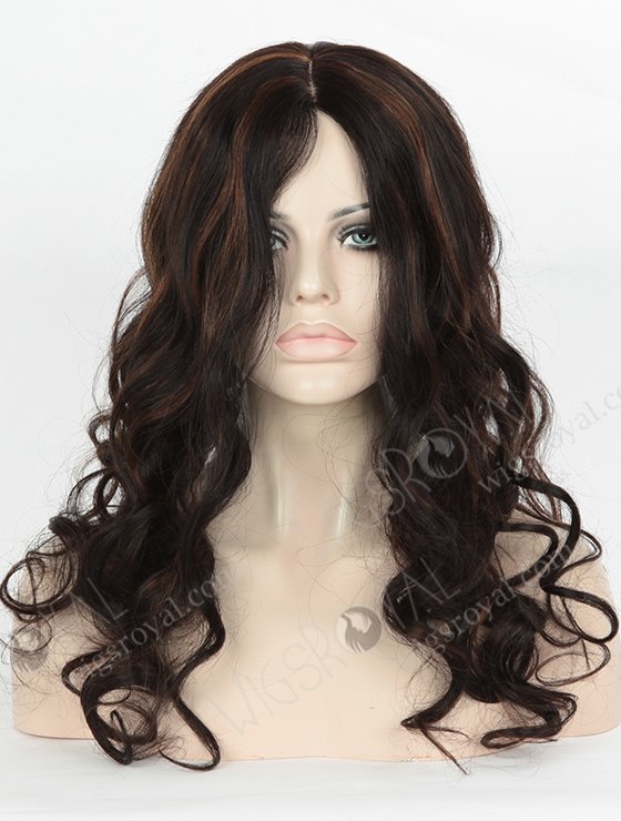 22'' Long 1b# Highlight 4# And 6# Color European Virgin Hair Wigs WR-LW-107-4163