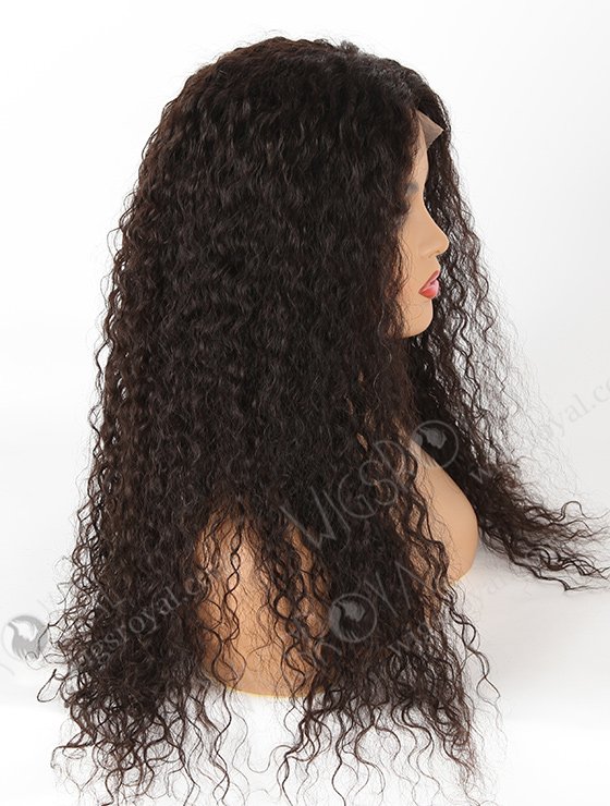In Stock Indian Remy Hair 22" Loose Curl 18mm Natural Color Silk Top Full Lace Wig STW-079-3859