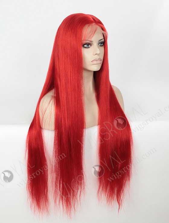 Super Long Hair Silky Straight Red Color Unprocessed Human Hair Wig WR-LW-102-4122