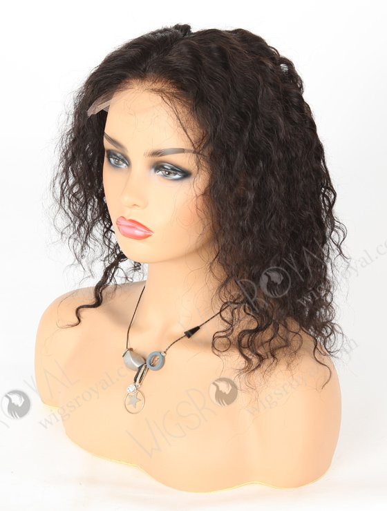 In Stock Indian Remy Hair 12" Natural Curly Natural Color 5"×5" HD Lace Closure Wig CW-01027-3737