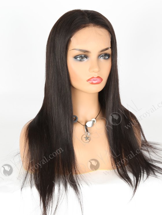 In Stock Indian Remy Hair 20" Straight Natural Color 5"×5" HD Lace Closure Wig CW-01018-3655
