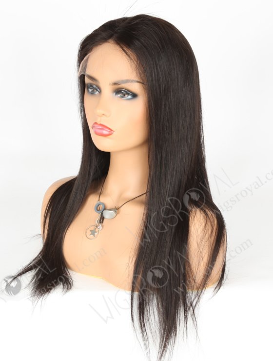 In Stock Indian Remy Hair 18" Straight Natural Color 5"×5" HD Lace Closure Wig CW-01017-3635