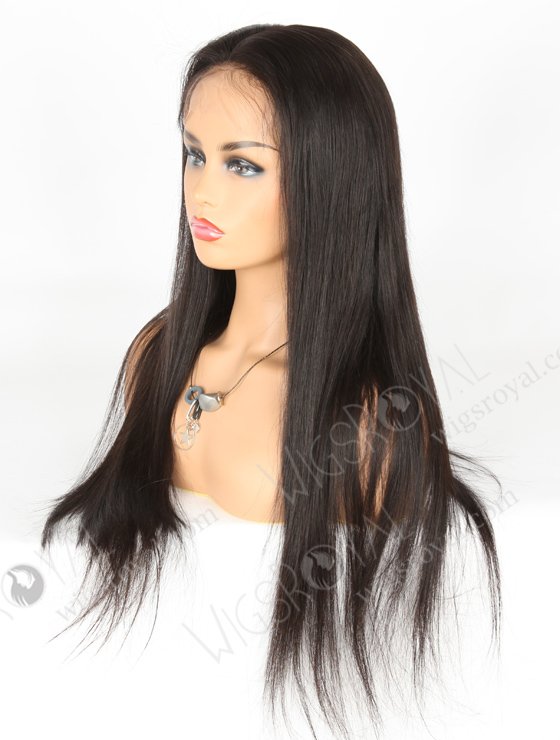 In Stock Indian Remy Hair 22" Straight Natural Color 5"×5" HD Lace Closure Wig CW-01019-3680