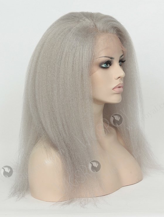 Grey Color Brazilian Virgin Human Hair Lace Wigs WR-LW-094-4030