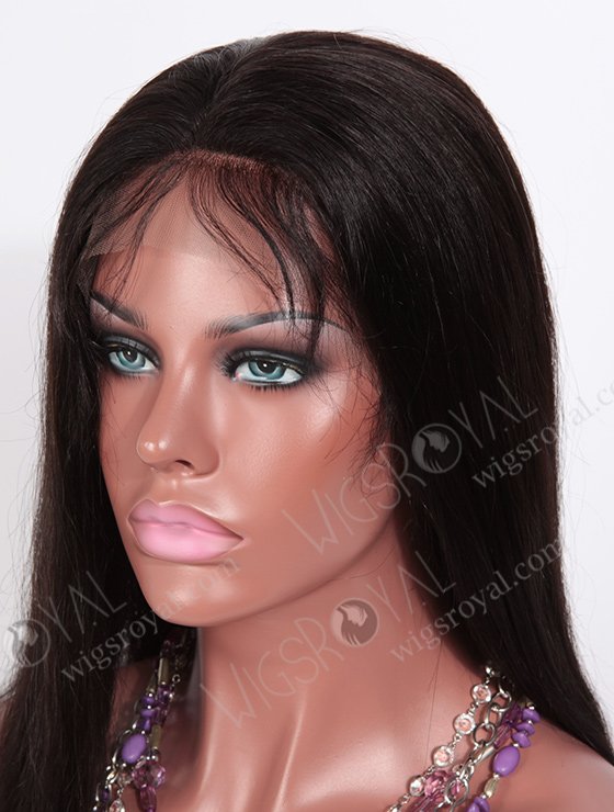 In Stock Indian Remy Hair 16" Straight Color #1b Silk Top Full Lace Wig STW-068-3792