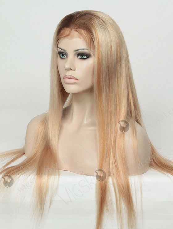 Long Blonde European Virgin Hair Full Lace Wigs WR-LW-098-4080